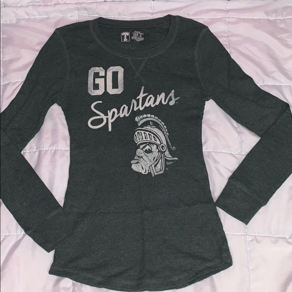 Michigan State University long sleeve waffle